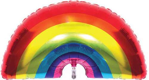 Rainbow Foil Balloon - Click Image to Close